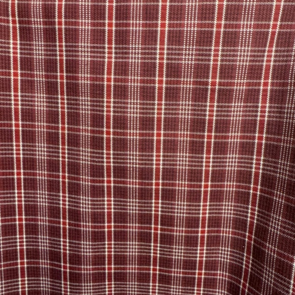 Lands' End No Iron Supima Button-Down Red Long Sleeve 18/34T - Picture 5 of 8